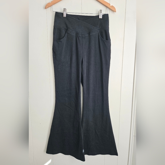 HALARA Super flared stretch wash Pants  with cross pocket and high waist-Size M - Picture 8 of 9